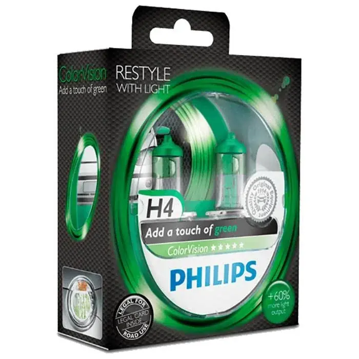 H4 Philips Colorvision Grøn | Favorit blandt kunder