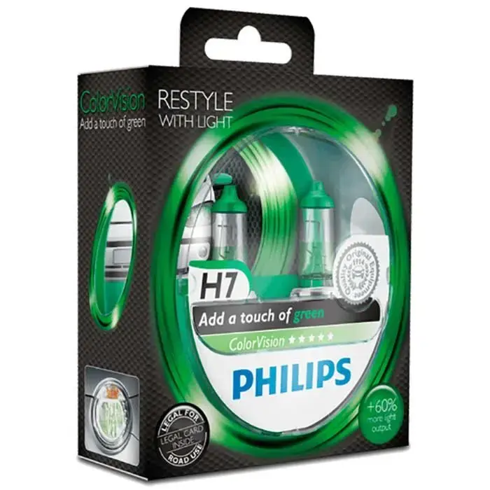 Bestseller | H7 Philips Colorvision Grøn