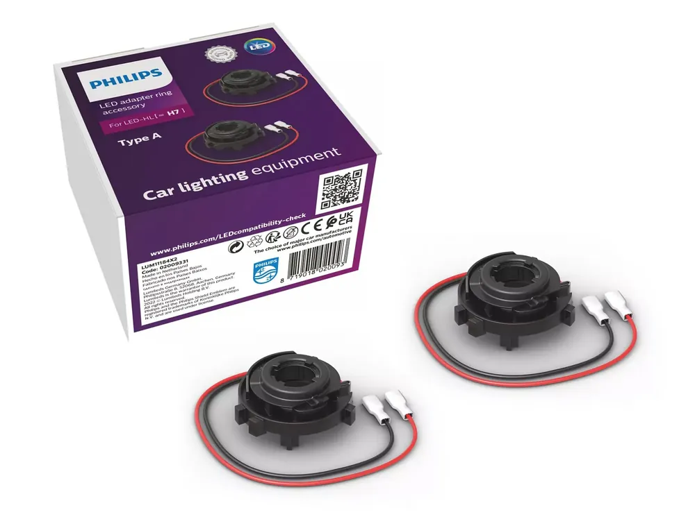 Philips Pæreradapter til LED - H7 - Type A | Toppris