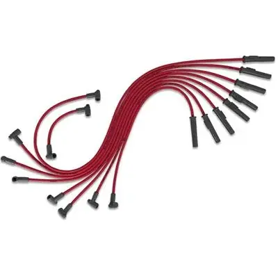 Kun i begrænset tid - Tændkabel sæt Rød universal MSD Ignition 8,5mm. med lige tændrørshætter (MSD 31809)
