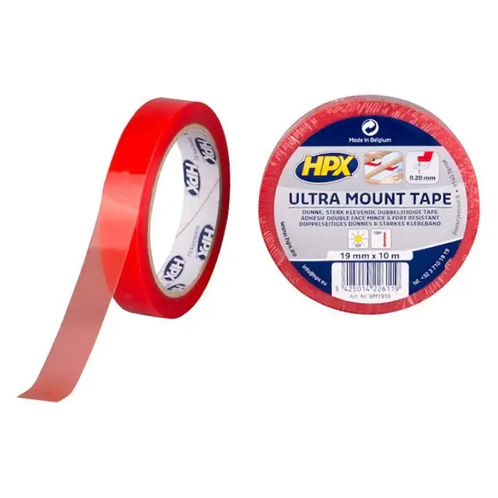 HPX ultra dobbeltklæbende tape transparent, 19mm x 10m - Udsalg