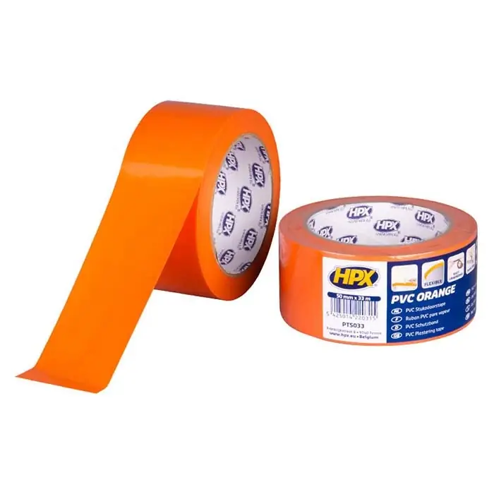 Klar til levering - HPX PVC beskyttelsestape orange 50mm x 33m