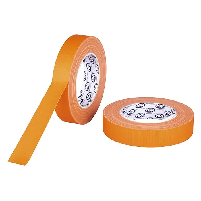 Gaffatape fluo orange, 25mm x 25m - Leveres hurtigt