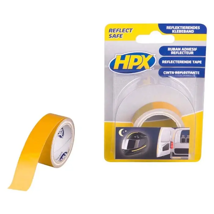 HPX reflect tape gul 19mm x 1,5m | Spar mere