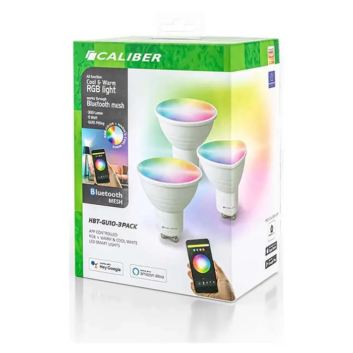 Caliber GU10 Smart Home 3 pack LED-pærer hvid/multi - Sidste mulighed