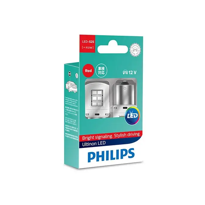 Direkte fra producenten | Philips Ultinon LED P21W Rød 12V - Sæt