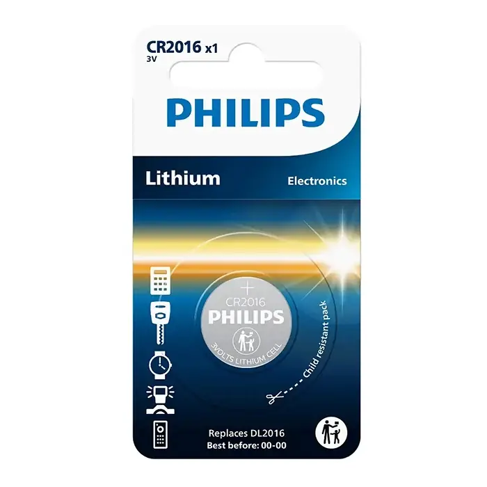 Topprodukt - Philips CR2016 Knapcelle batteri 3V