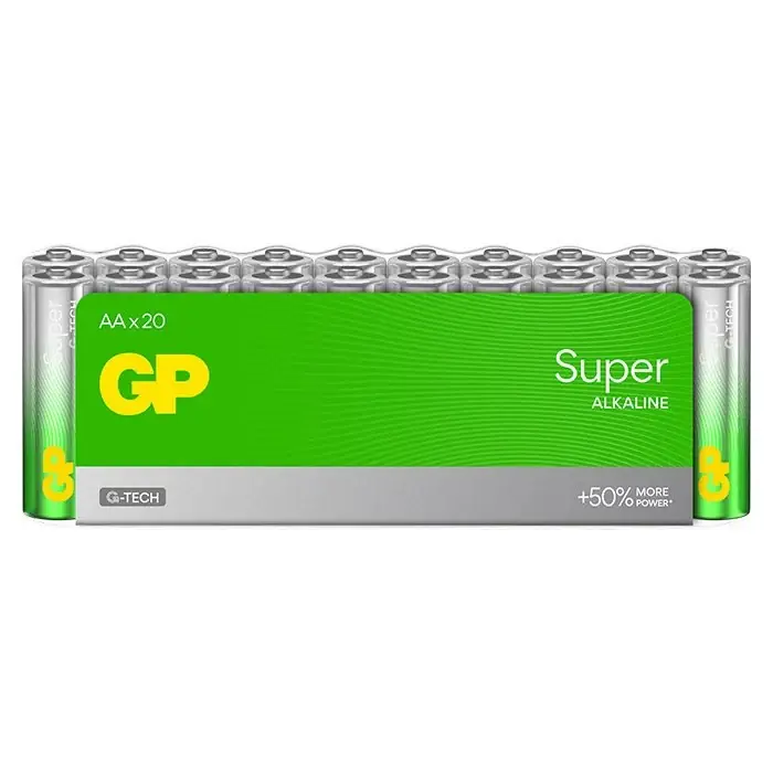 Kampagnepris - GP Super Alkaline AA-batteri 15A/LR6 20-pak
