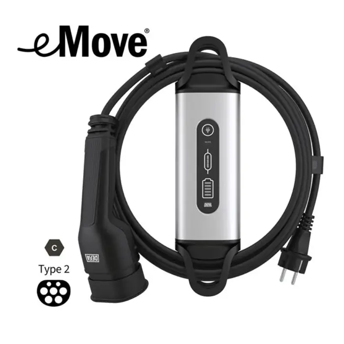 DEFA eMove 6A transportabel lader til 230V, 6m kabel - Kan bestilles
