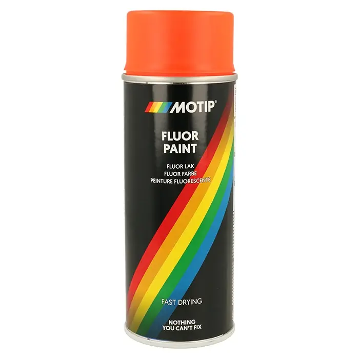 Motip Flouriserende spray rød/orange 400ml. - Stærkt tilbud