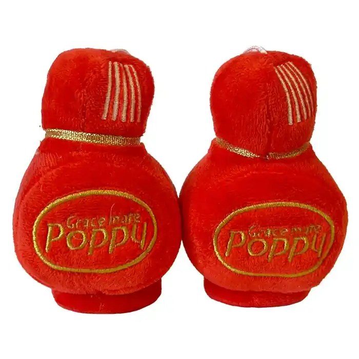 Godt tilbud - Poppy Plush rød 8x7cm. 2 stk.