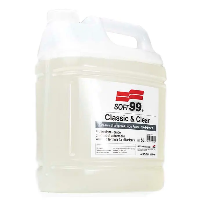 Soft99 Classic & Clear - Creamy Shampoo & Snow Foam 5L | Eftertragtet