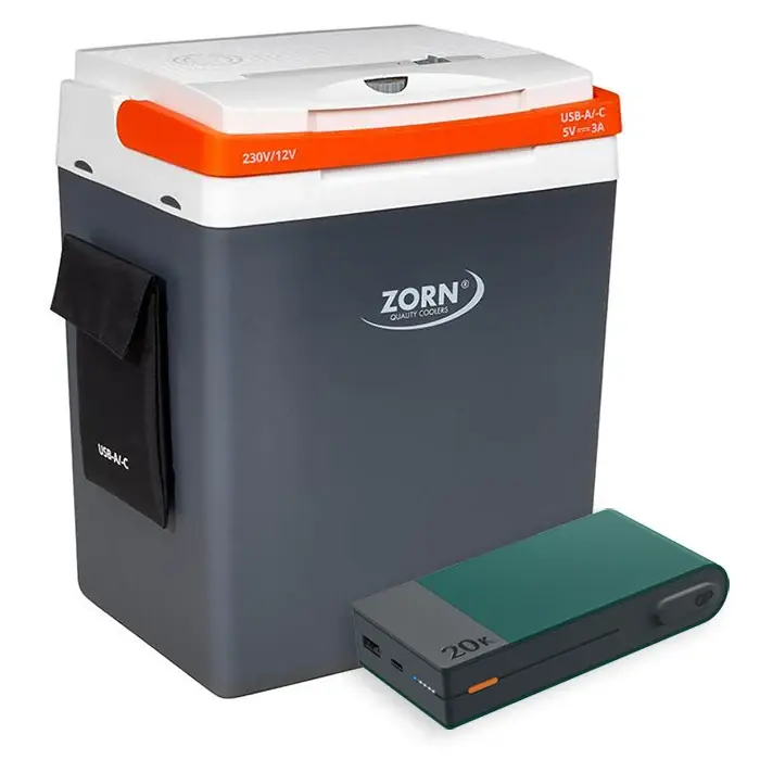 Premium kvalitet | ZORN 30L elektrisk køleboks 12/230V inkl. Powerbank