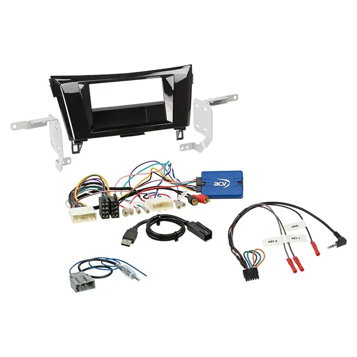 2-DIN kit m/lomme Nissan Qashqai/X-Trail ratbetj. - Premium