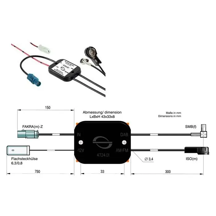 Passiv fm og dab splitter - Netop tilføjet