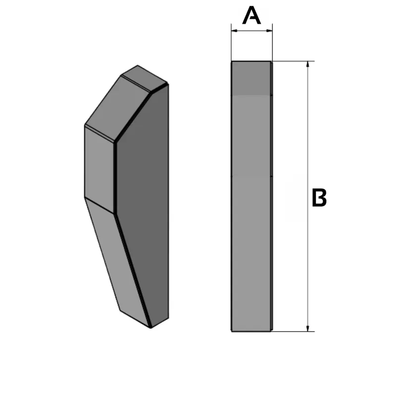 Intercooler endedæksel 76x495mm - Helt ny