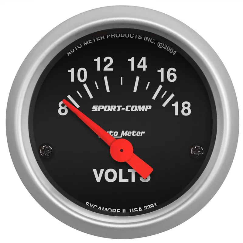 2-1/16" Voltmeter, 8-18v, Sport-Comp | Favorit blandt kunder