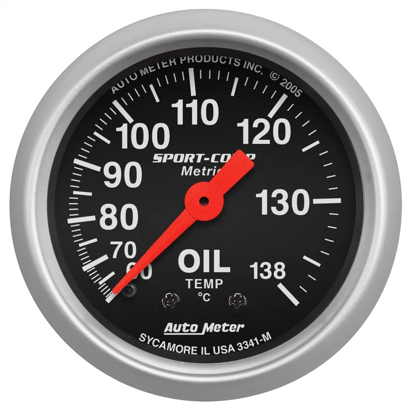 2-1/16" Oil Temperature, 60-140 °C, Sport-Comp - Eftertragtet
