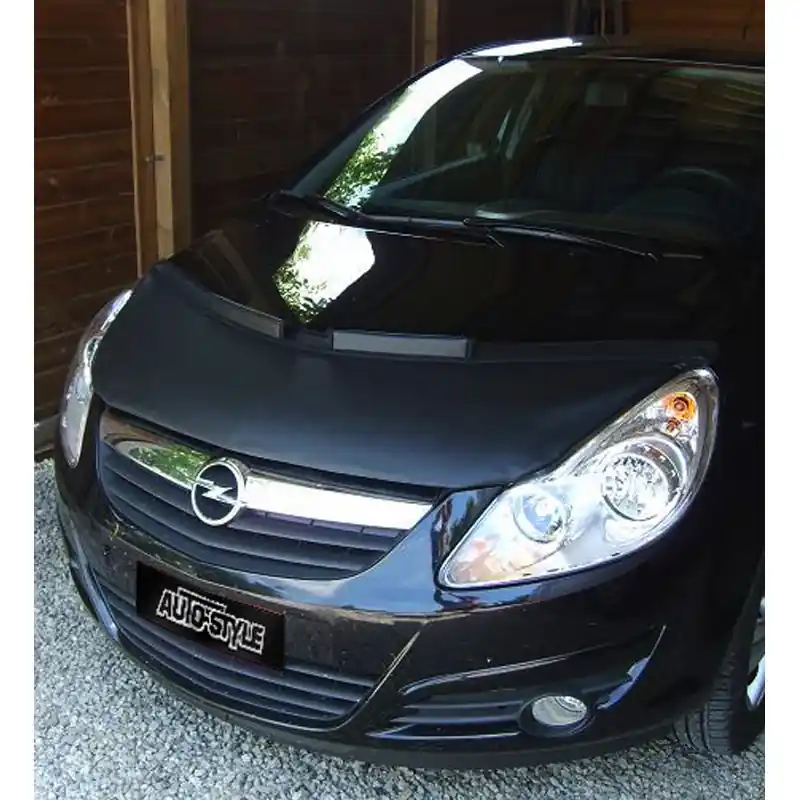 AutoStyle, HoodBra, passer til Opel Corsa D 2006-2010 sort | Skarp pris