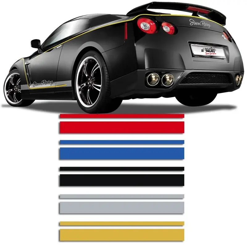 AutoStyle, Universel Selvklæbende Pinstripe - Sølv - 2+3mm x 975cm - Sidste chance