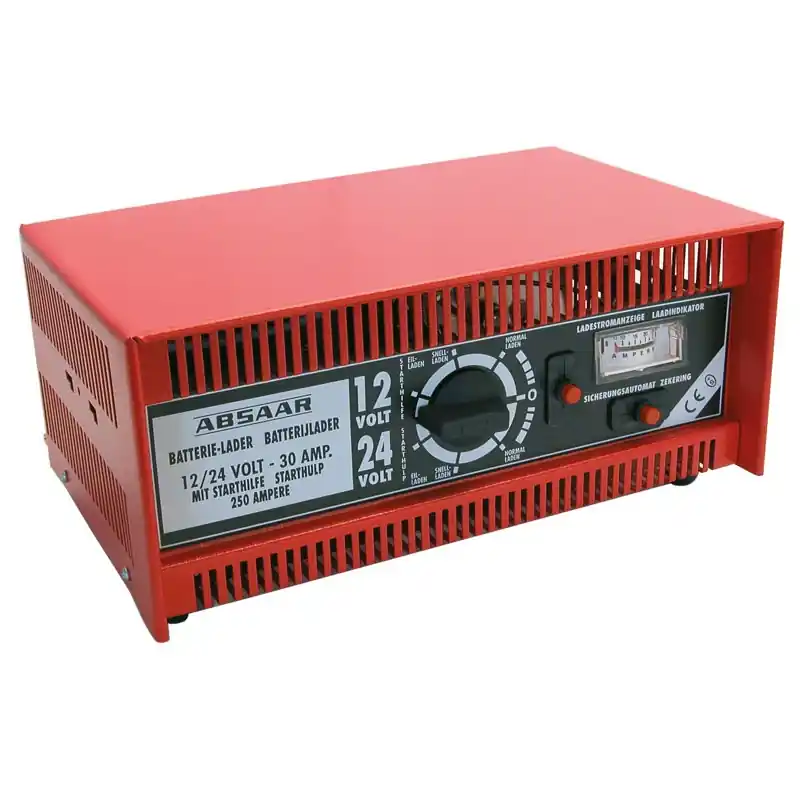 Absaar, Professionel Batterioplader N/E AmpM SH250 - 12V/24V 30A med Jump Starter - Nu tilgængelig