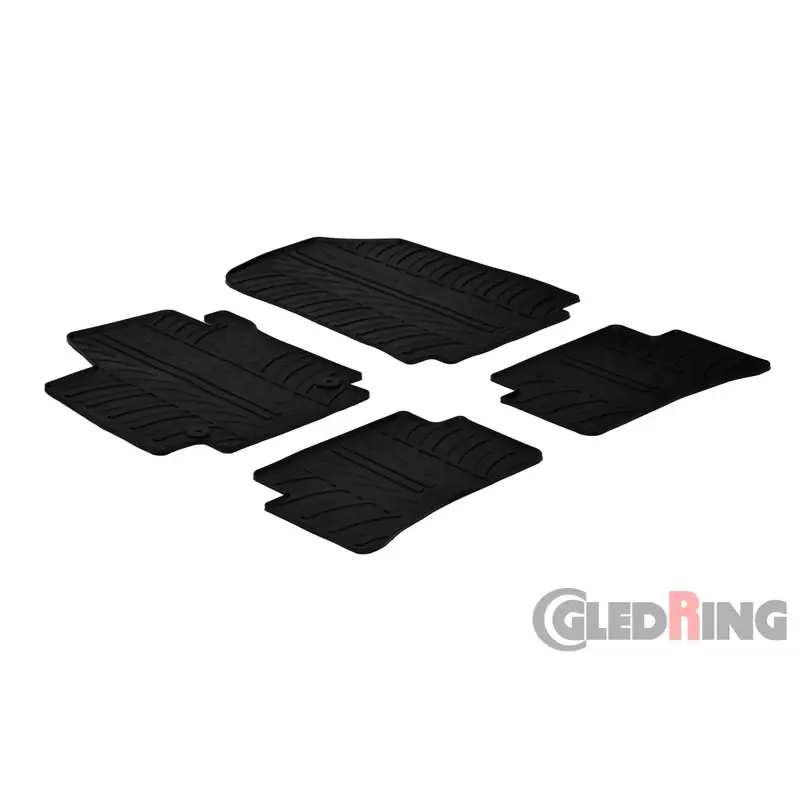 Topprodukt - Gledring, Gummimåtter, passer til Renault Clio IV 5 doors 2012-2019 / Clio IV GT 2013- / Captur 2013-2019