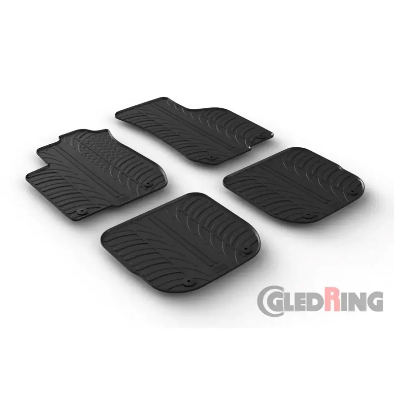 Udsalg | Gledring, Gummimåtter, passer til Audi A3 8L 1996-2003 (T profile 4 pieces + klips)