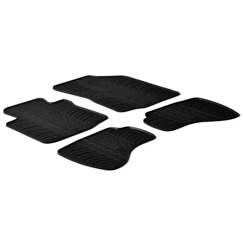 Topprodukt | Gledring, Gummimåtter, passer til Citroen C1 / Peugeot 107 / Toyota Aygo 2010- (T profile 4-dele + klips)