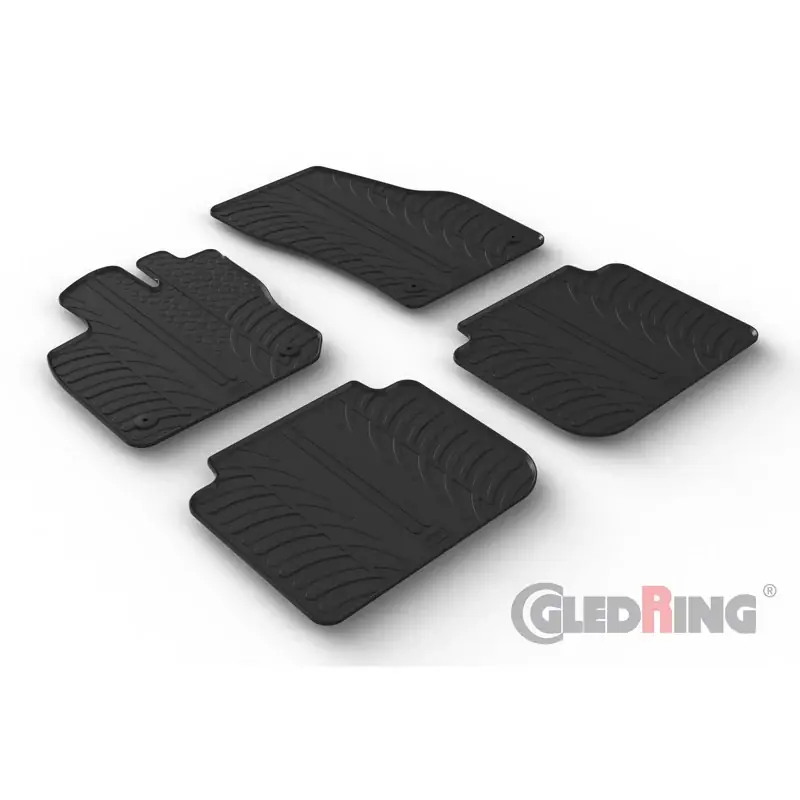 Ny på lager - Gledring, Gummimåtter, passer til Skoda Kodiaq II (PS7) 2024- (T profile 4-dele + klips)