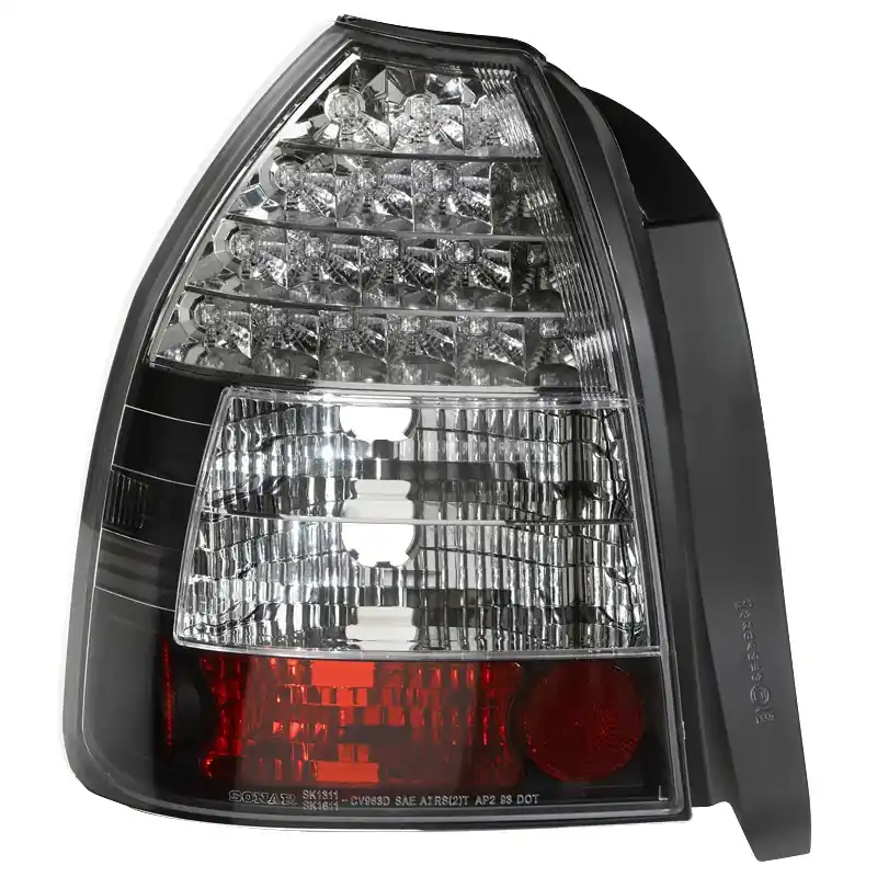 AutoStyle, LED baglygter, passer til Honda Civic HB 3-døre 1996-2001 - Black - Populær