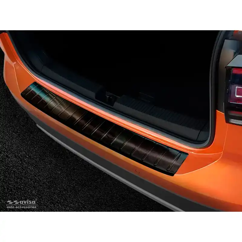 Udsalg | Avisa, Bagkofangerbeskytter, Sort, Rustfritstål, passer til Volkswagen T-Cross 2019-2024 & FL 2024- ‘Ribs‘