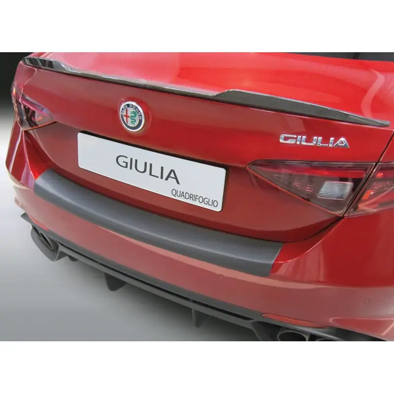 Høj kvalitet - RGM, Bagkofangerbeskytter, ABS plastik, passer til Alfa Romeo Giulia Quadrifoglio 2016- Black
