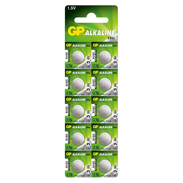 GP-BATTERI GP knapcelle 1,5V, LR44/A76, 10-pak - Kundernes favoritter