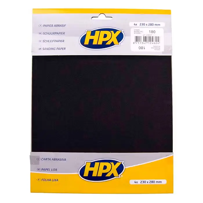 Premium kvalitet - HPX HPX sandpapir p180 - 4 stk.