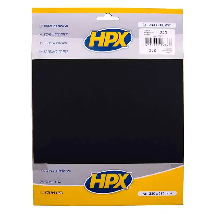 God pris - HPX HPX sandpapir p240 - 4 stk.