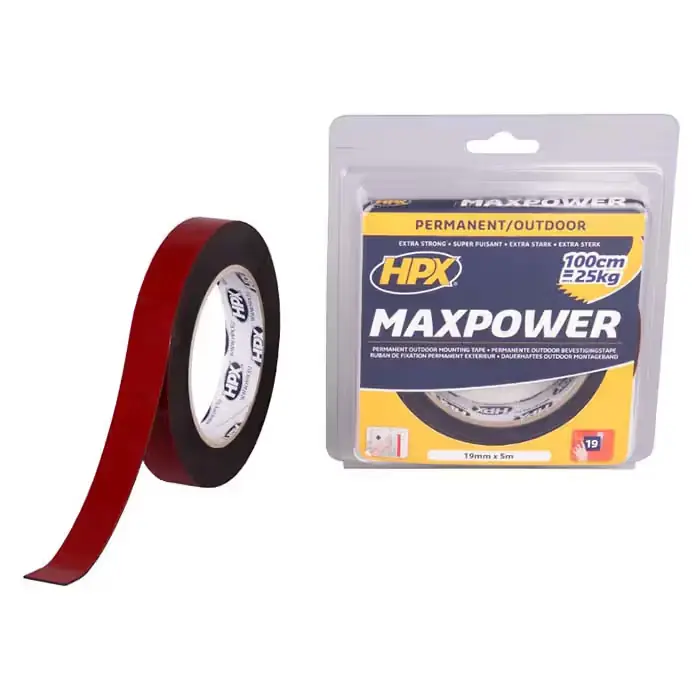Spar mere - HPX HPX max power monteringstape sort, 19mm x 5m