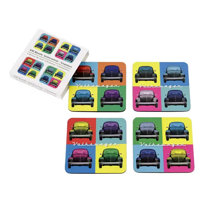 Kan bestilles | VW-COLLECT VW Beetle flerfarvet glasbrikker 4 stk.